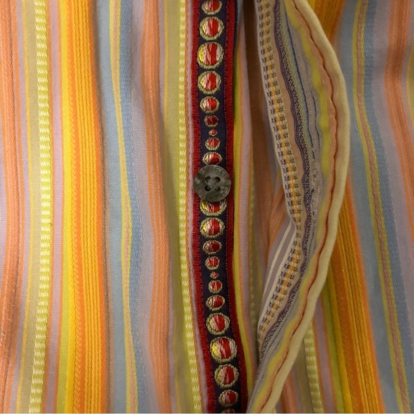Robert Graham Men's Multicolor Flipped Cuff Long Sleeve Button Up Shirt Size 2XL - Picture 8 of 11